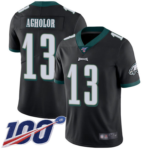 Men Philadelphia Eagles #13 Nelson Agholor Black Alternate Vapor Untouchable NFL Jersey Limited Player->nfl t-shirts->Sports Accessory